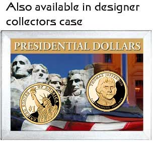 2007 P+D Presidential Mint Roll Set ~ Washington Adams Jefferson Madison ~ No S 